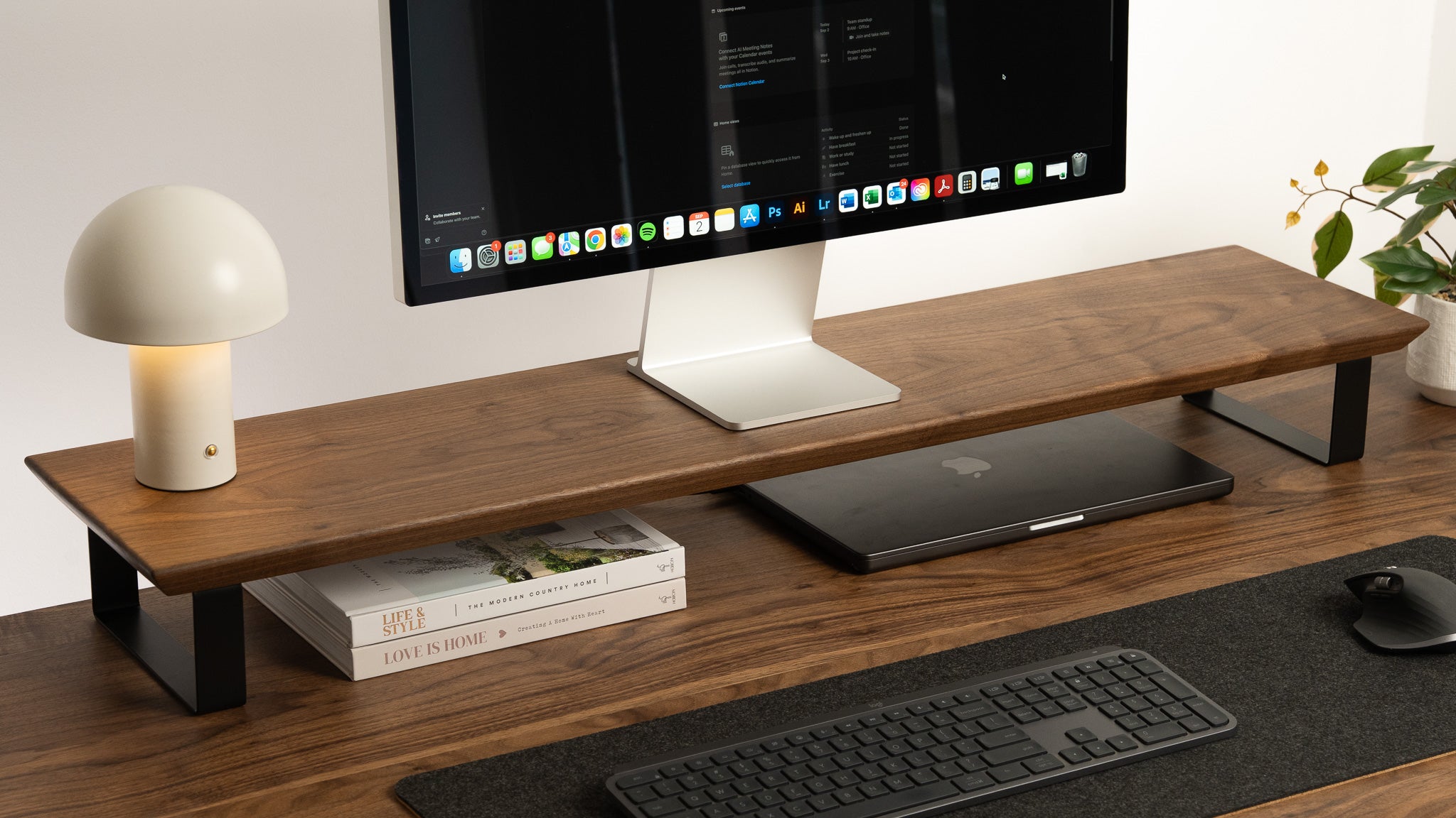 Felt/Cork Desk Pad Large Black