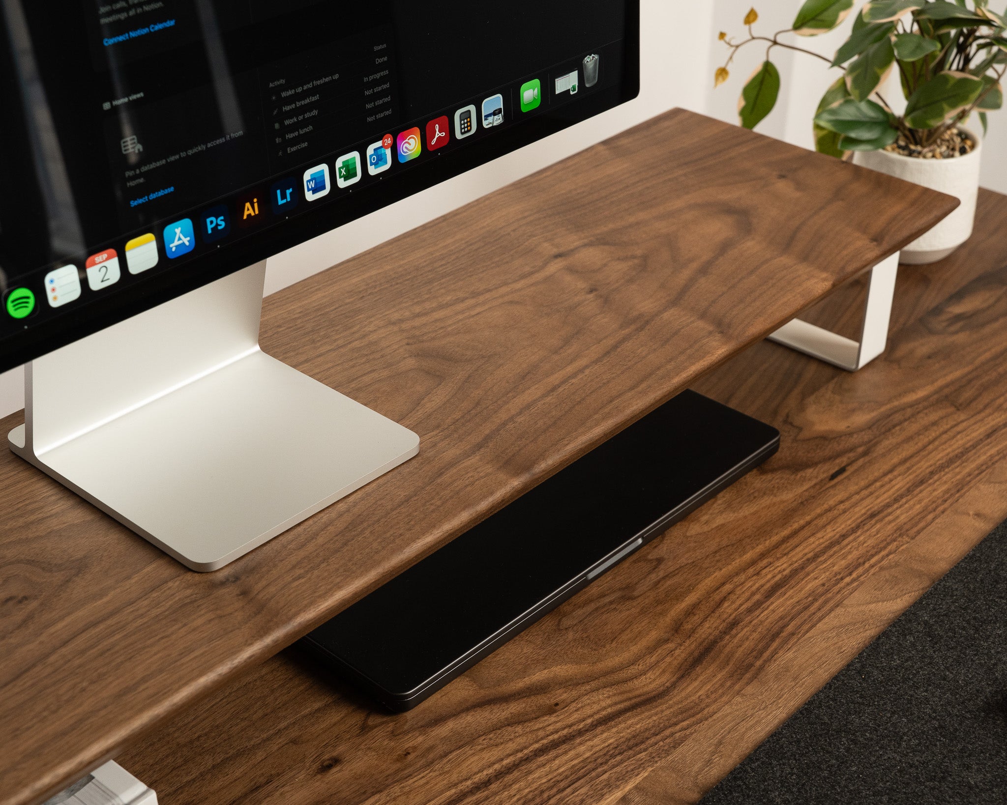 Monitor Riser Walnut/White