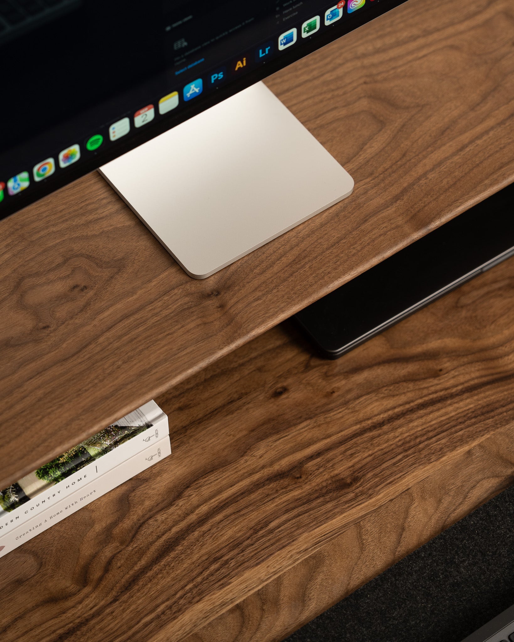 Monitor Riser Walnut/White