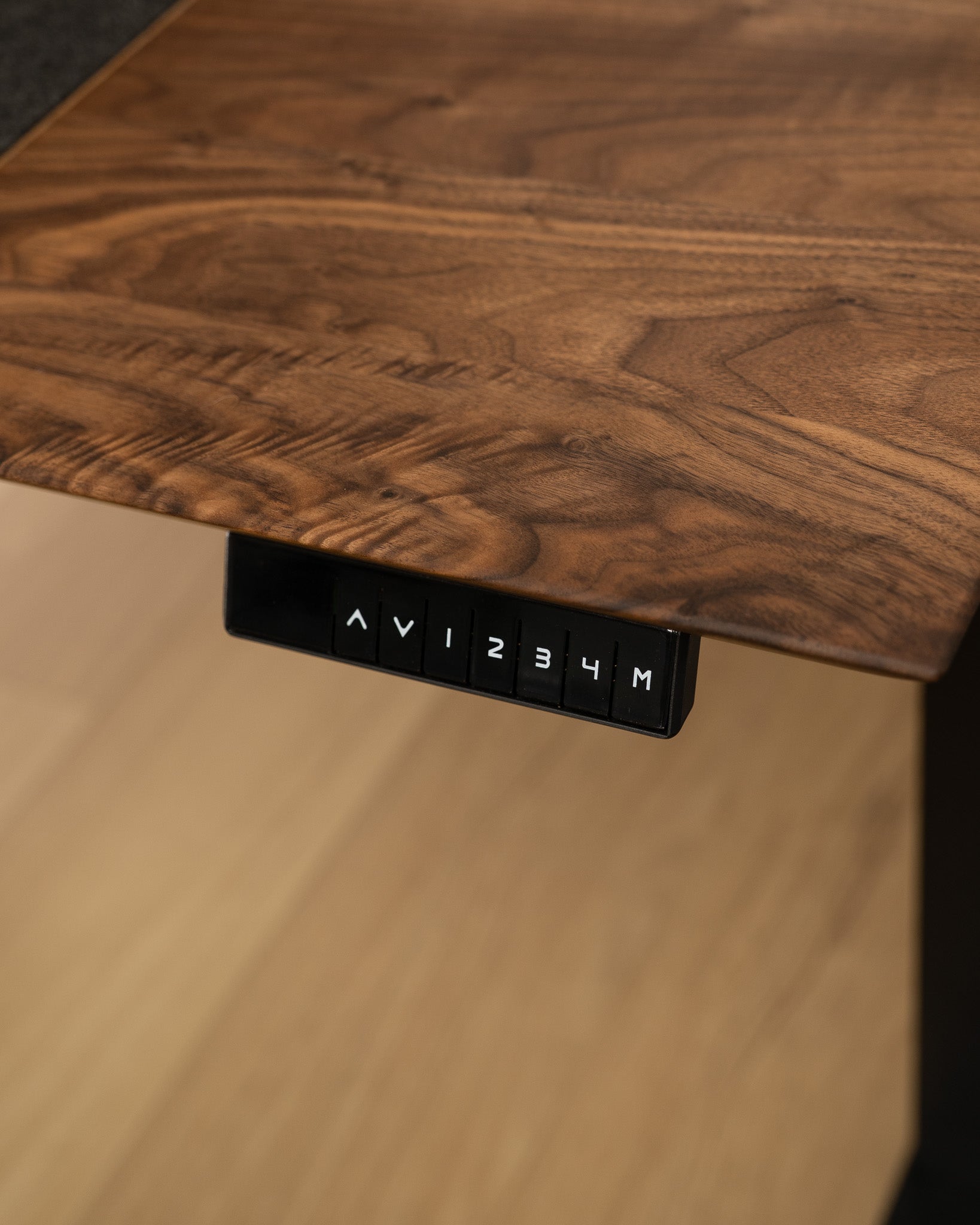 Upwood Pro Standing Desk - Walnut Hardwood Black