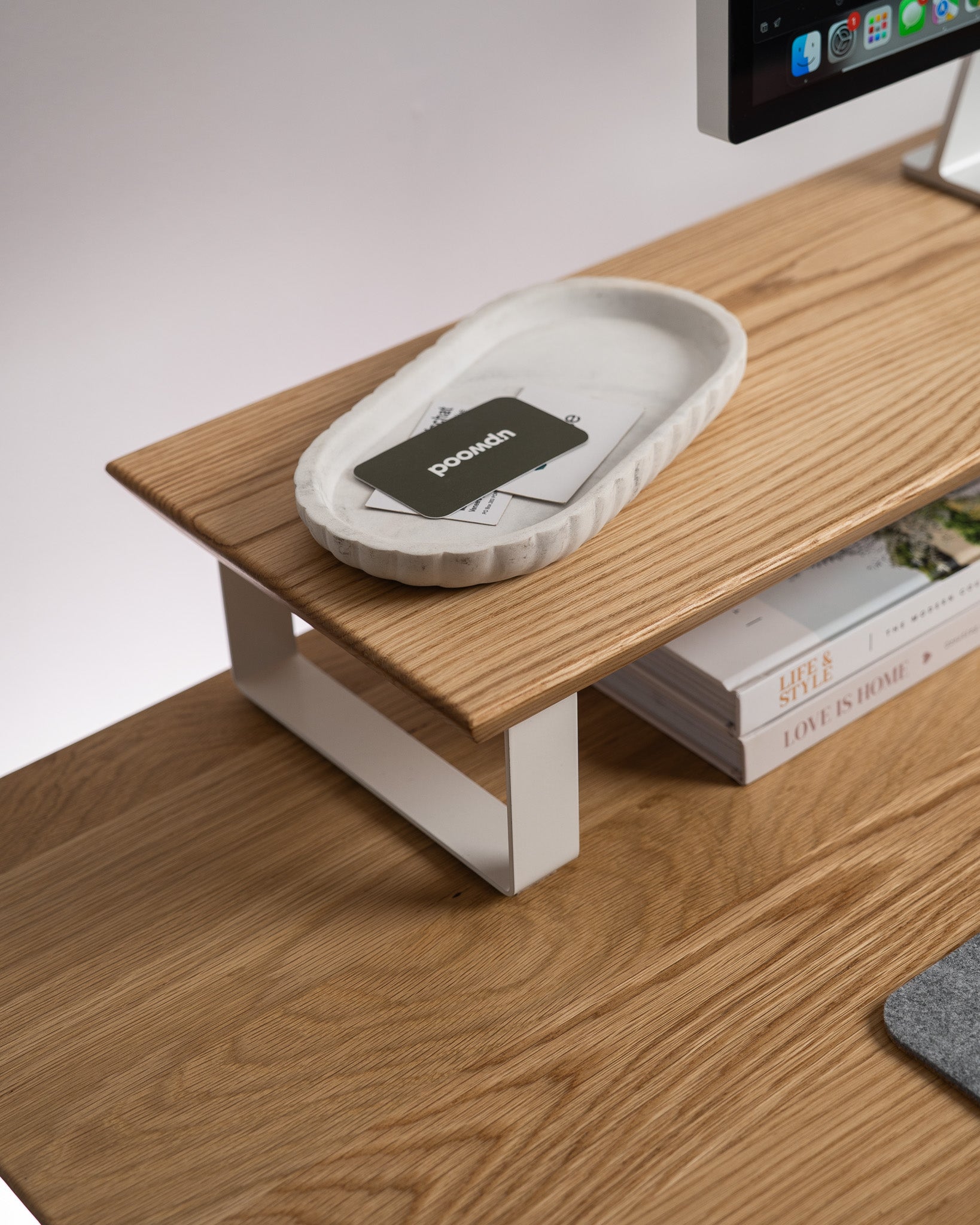 Upwood Pro Standing Desk - White Oak Hardwood White