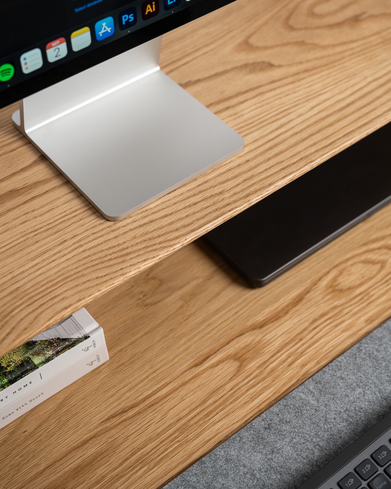 Upwood Pro Standing Desk - White Oak Hardwood White