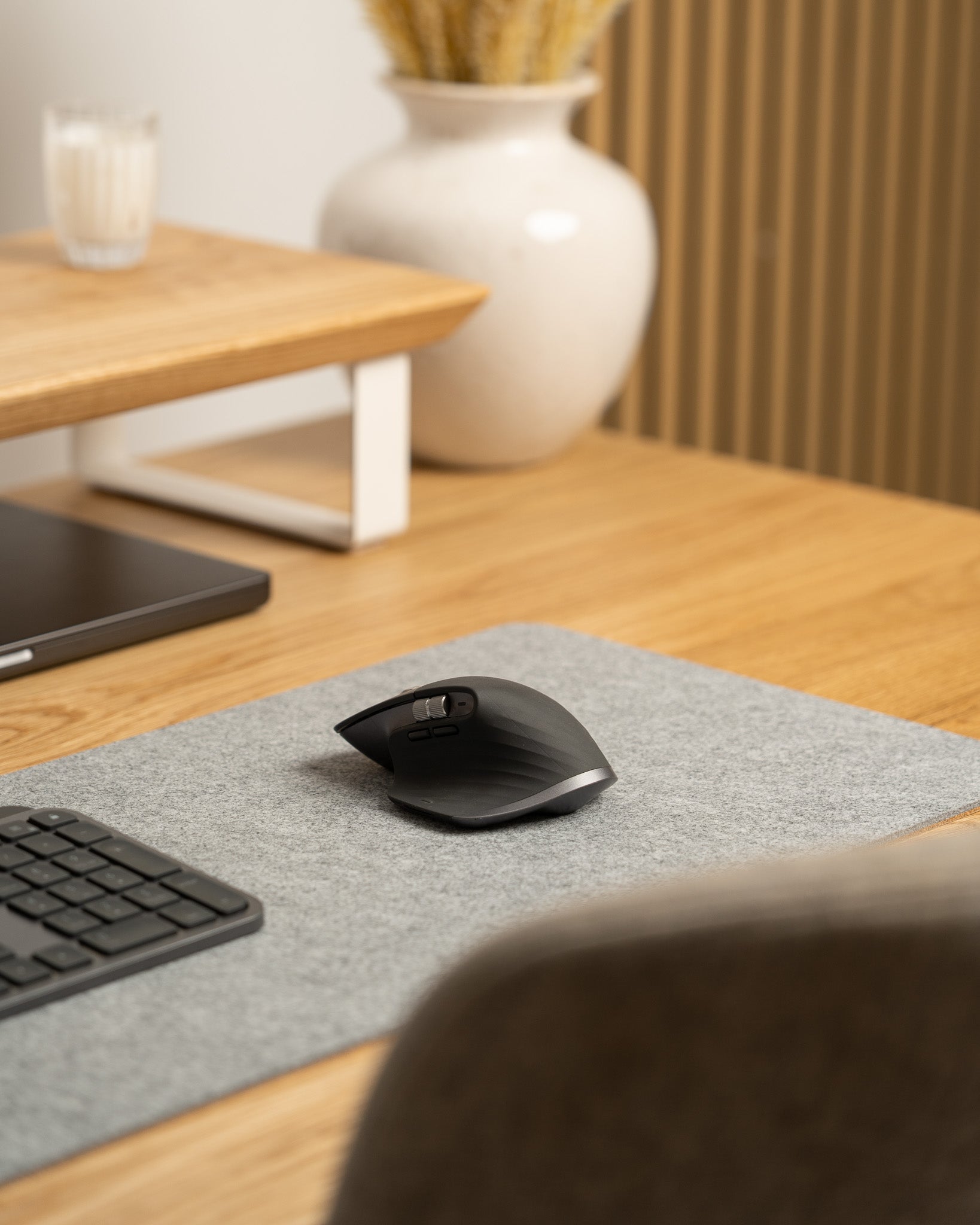 Felt/Cork Desk Pad Large Grey