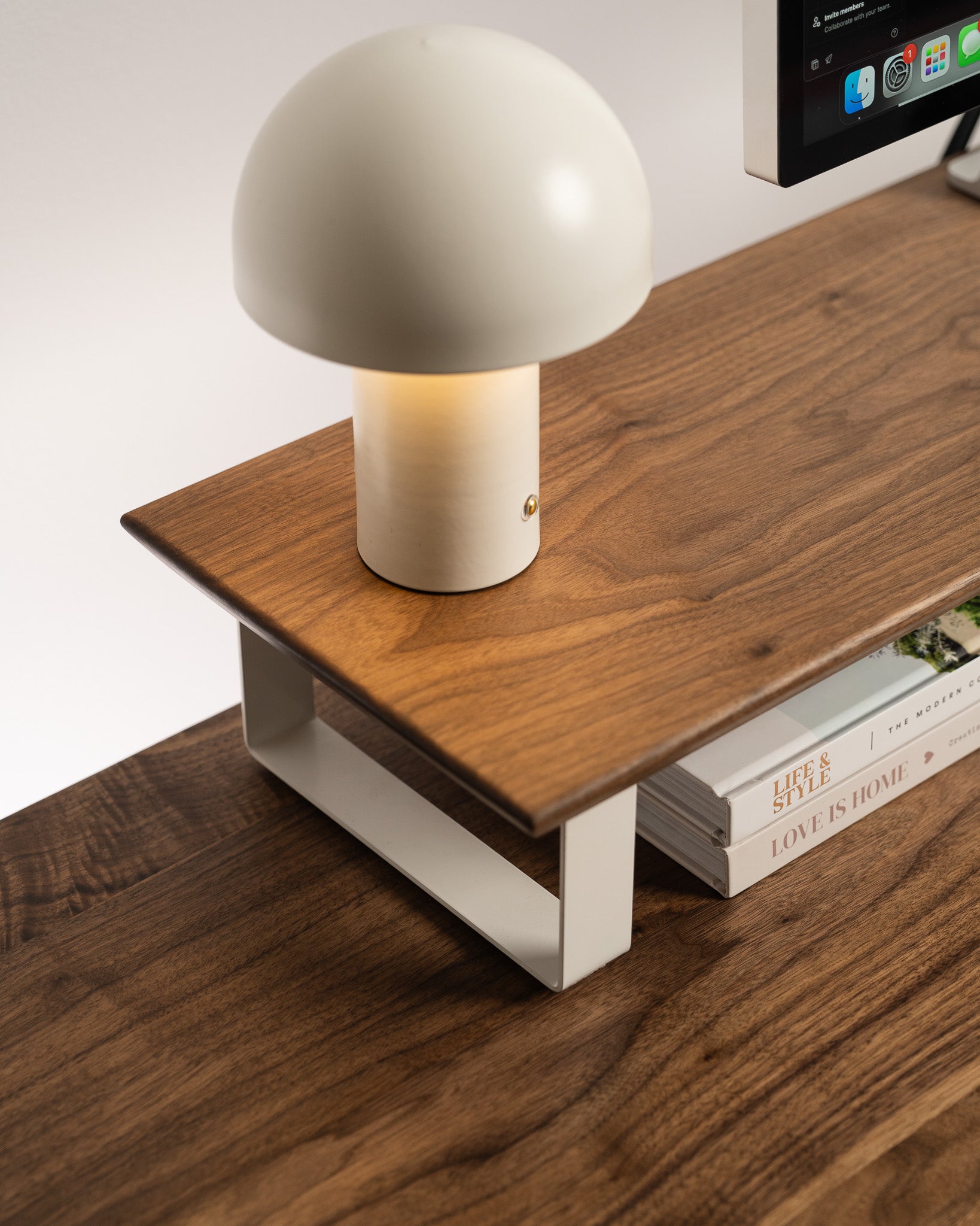 Upwood Pro Standing Desk - Walnut Hardwood White