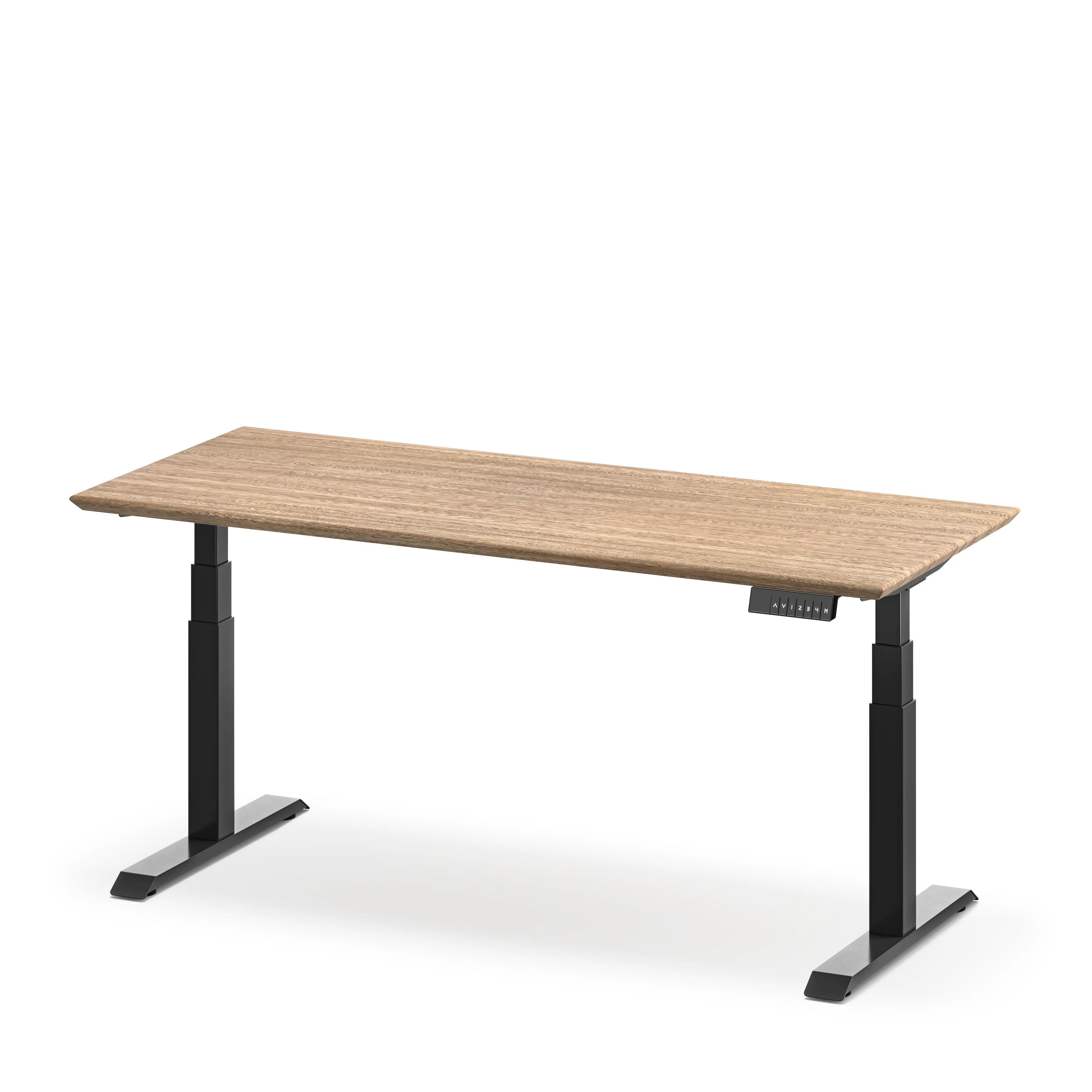 Upwood Pro Standing Desk - Tasmanian Oak Hardwood Black Upwood Desks