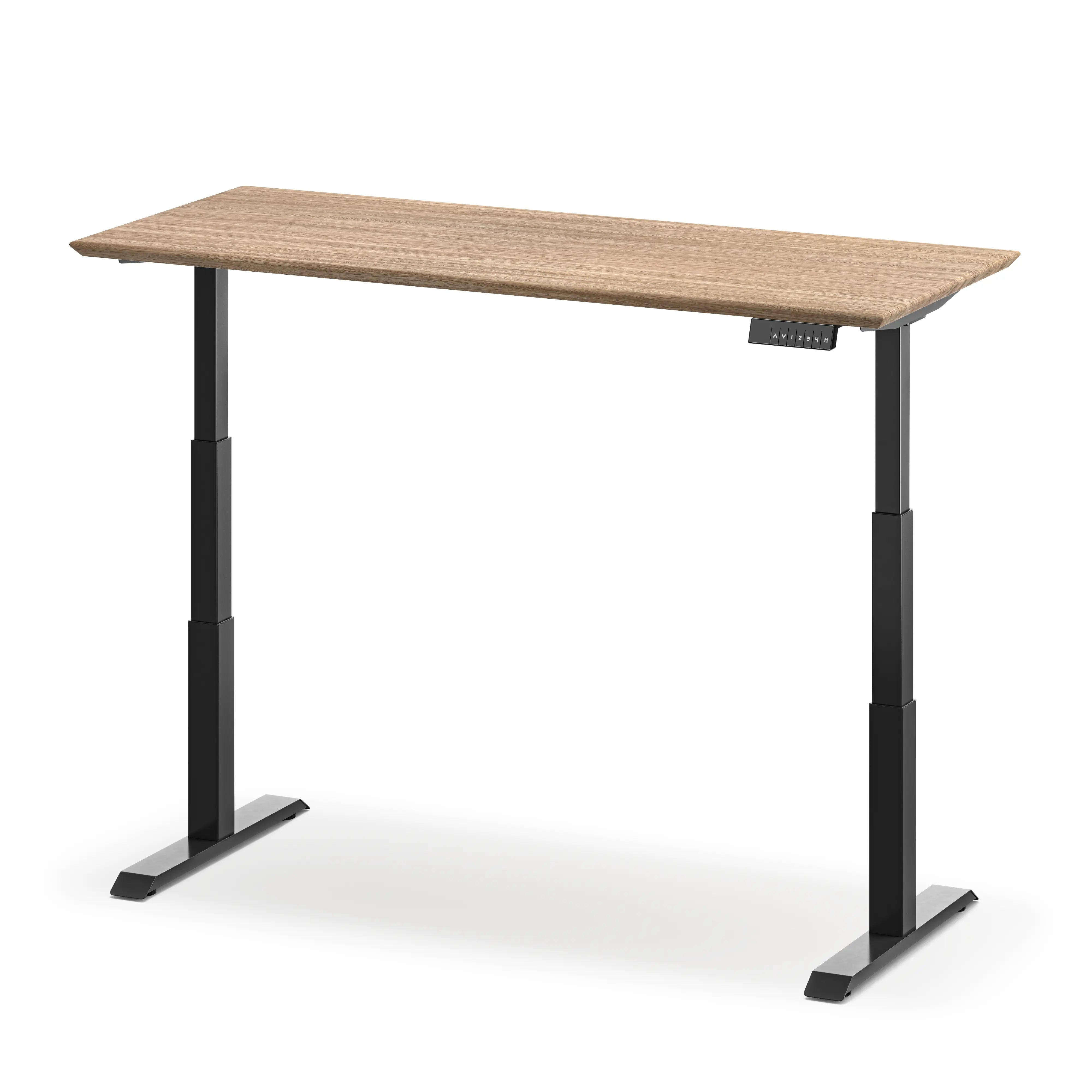 Upwood Pro Standing Desk - Tasmanian Oak Hardwood Black Upwood Desks