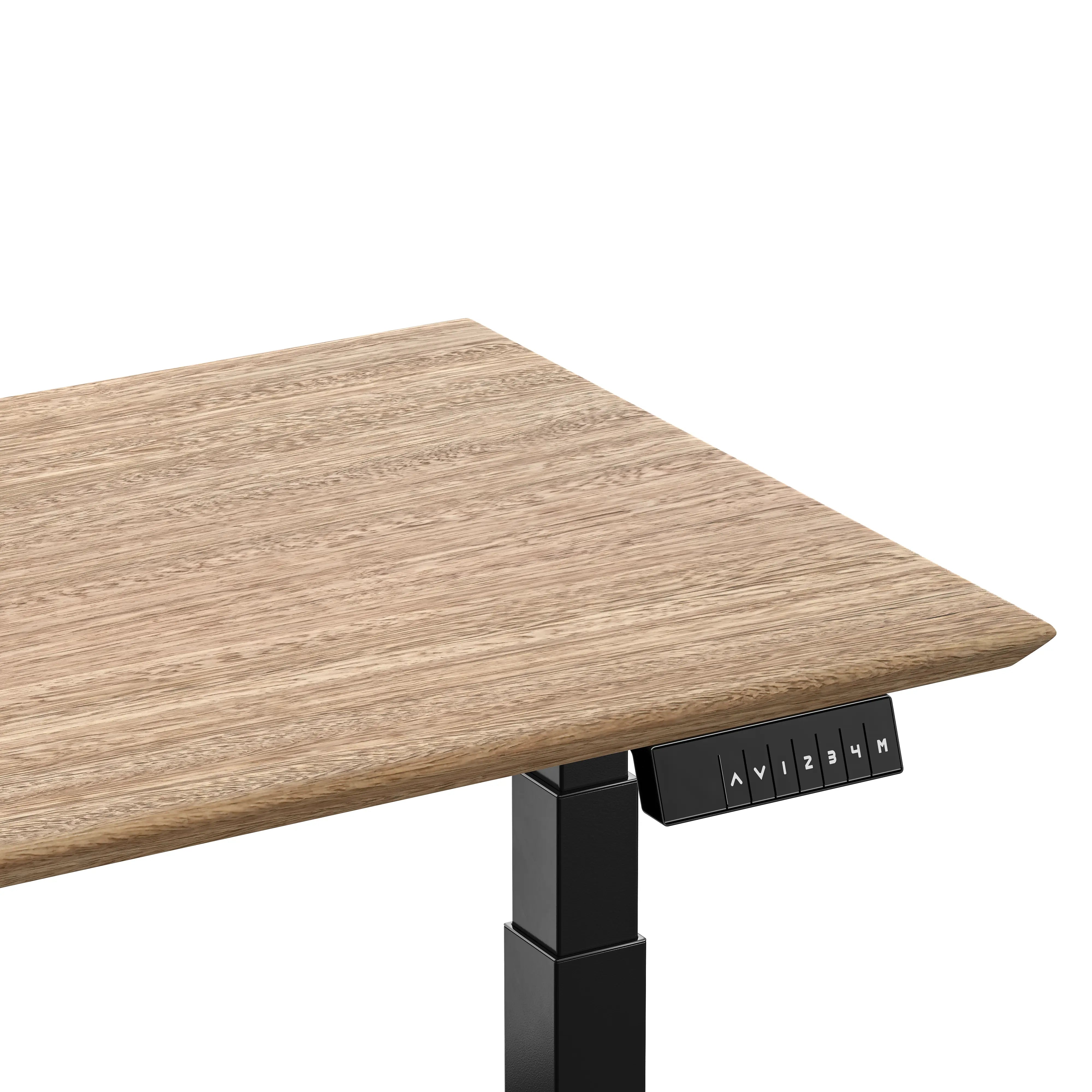 Upwood Pro Standing Desk - Tasmanian Oak Hardwood Black Upwood Desks