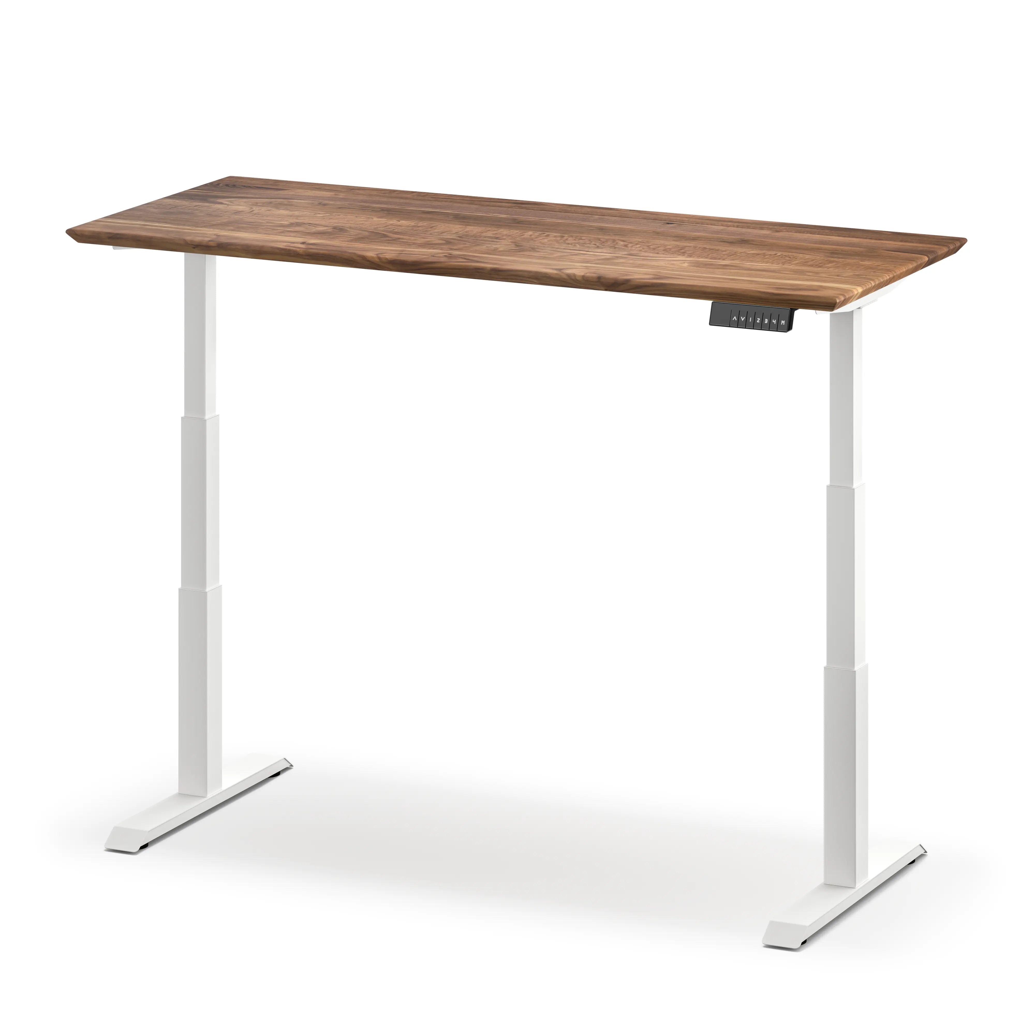 Upwood Pro Standing Desk - Walnut Hardwood White Upwood Desks