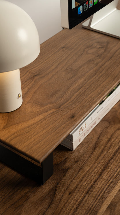 Upwood Pro Standing Desk - Walnut Hardwood Black