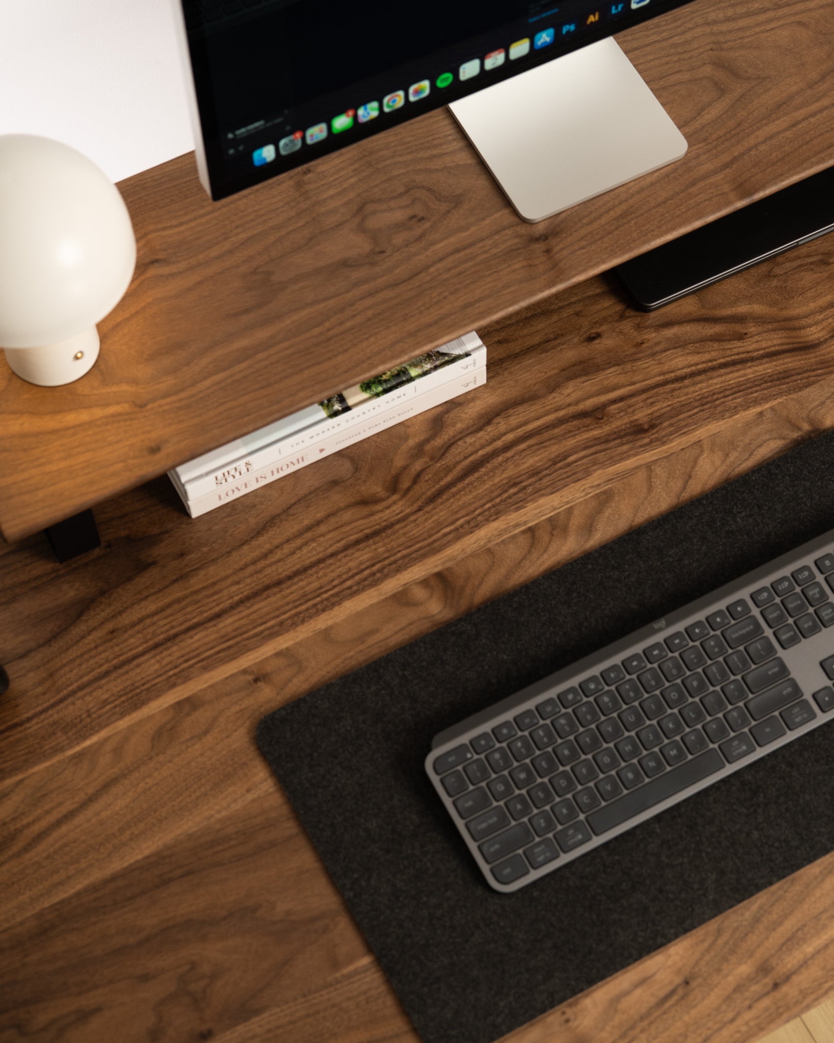 Upwood Pro Standing Desk - Walnut Hardwood Black