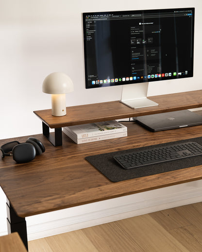 Upwood Pro Standing Desk - Walnut Hardwood Black