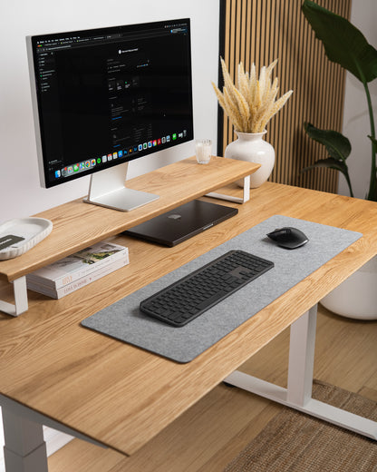 Upwood Pro Standing Desk - White Oak Hardwood White