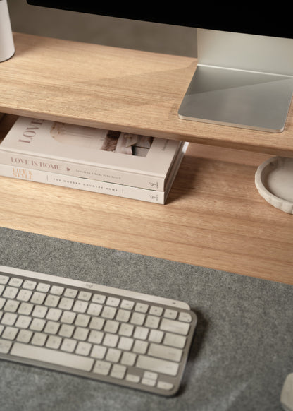 Upwood Pro Standing Desk - Tasmanian Oak Hardwood White